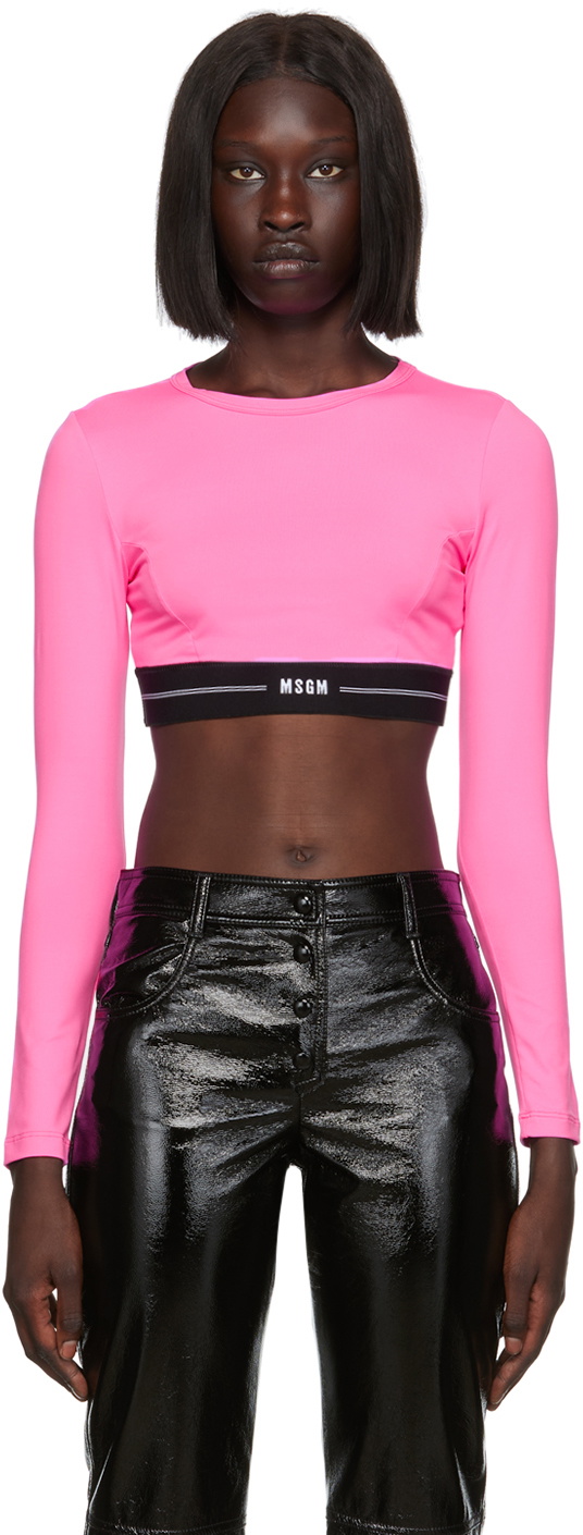 MSGM Pink Cropped Top MSGM