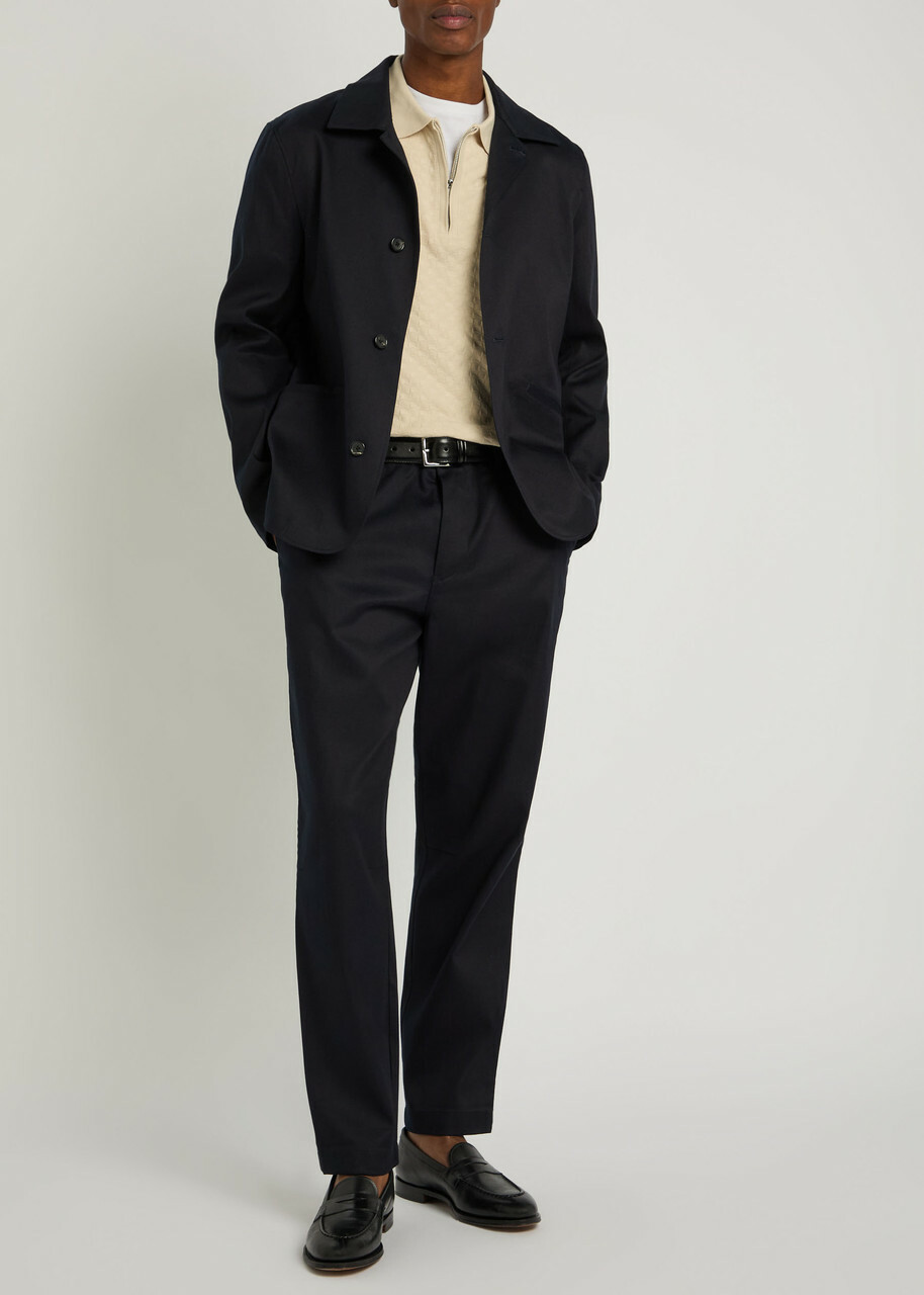 PS Paul Smith Tailored Lyocell and Cotton-blend Jacket Navy