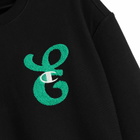 Champion for E by END. Crew Sweatshirt 'Emerald' in Black