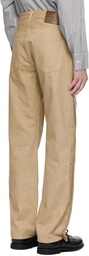 Karmuel Young Beige Rectangle XY-Plane Jeans