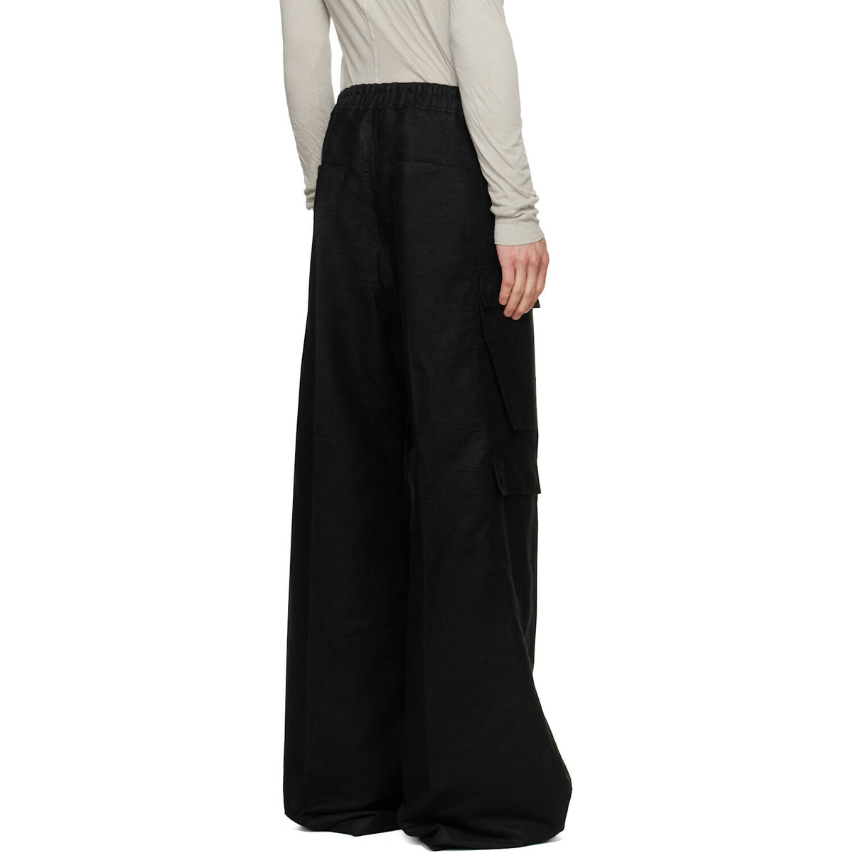 Rick Owens Black Tower Cargobelas Cargo Pants