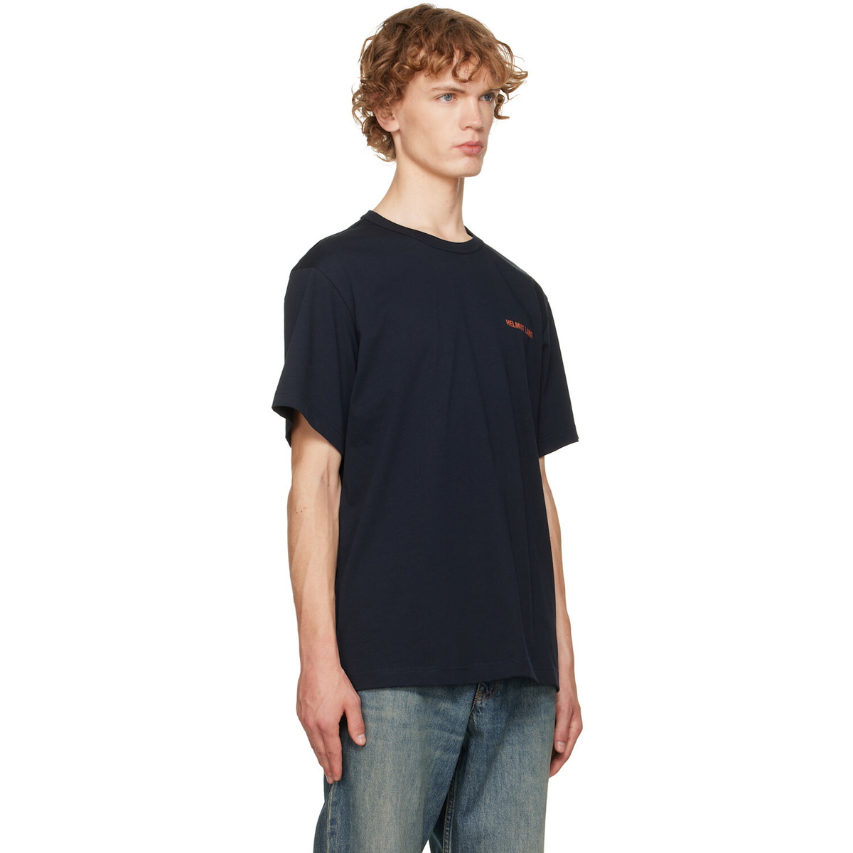 Helmut Lang Navy Logo T-shirt
