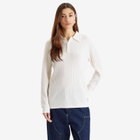 GUEST IN RESIDENCE Women's Theo Waffle Polo In Cashmere in Cream