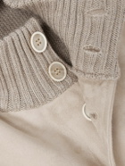 Incotex - Zanone Virgin Wool-Trimmed Suede Jacket - Brown