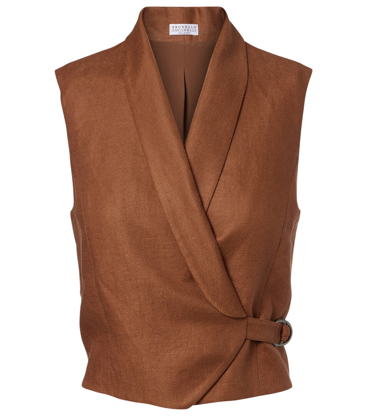 Photo: Brunello Cucinelli Monili linen vest