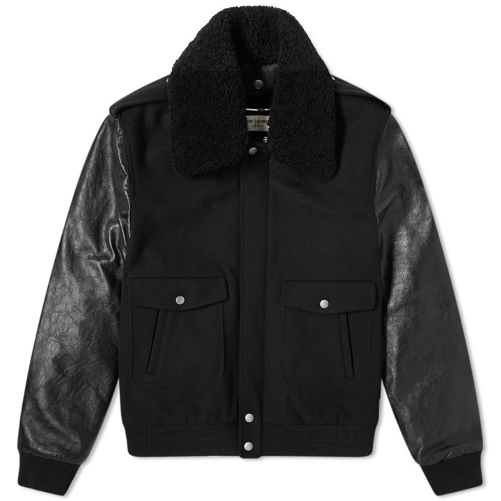 Photo: Saint Laurent Teddy Shearling Aviator Jacket