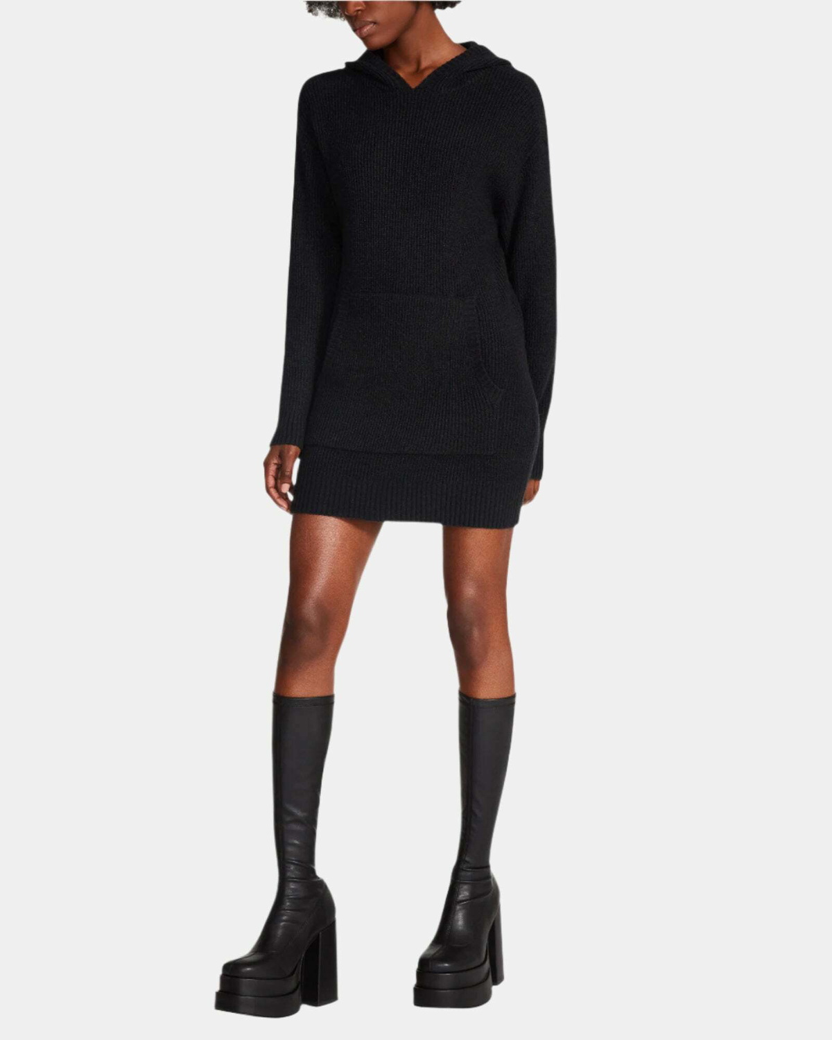 Steve Madden Taylor Sweater Dress in Black