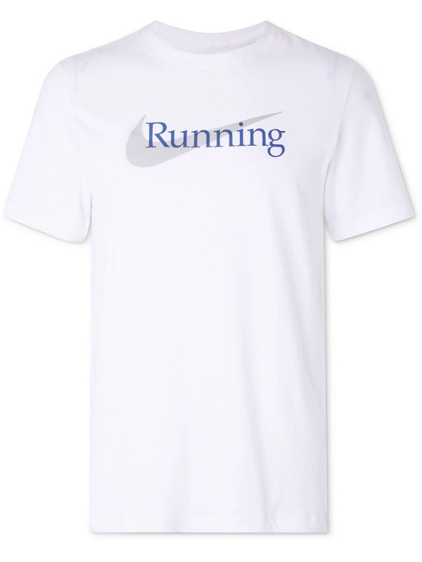 Photo: NIKE RUNNING - Logo-Print Dri-FIT T-Shirt - White