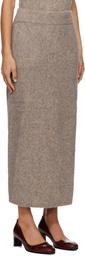 Lauren Manoogian Taupe Loft Pencil Midi Skirt