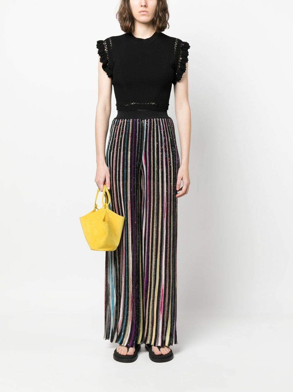 Ripple Bow Embellished Trousers