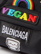 BALENCIAGA - Mini Appliquéd Nylon Backpack - Black