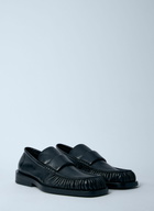 Jil Sander Ruched Leather Loafers