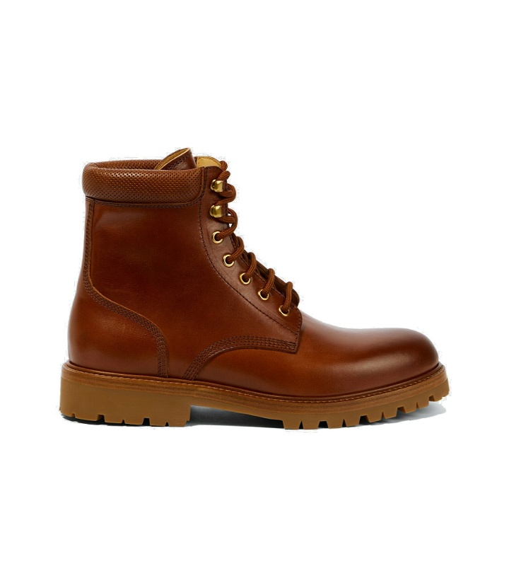 Photo: Brunello Cucinelli - Lace-up leather ankle boots