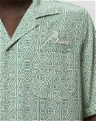 Rhude Cravat Silk Shirt Green - Mens - Shortsleeves
