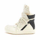 Rick Owens Men's BabyGeo Geobasket Sneakers in Milk/Black