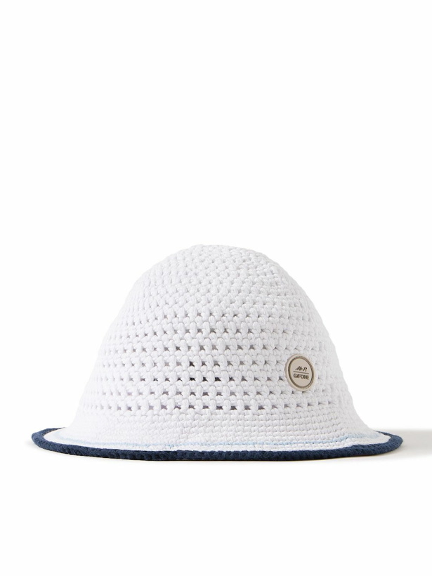 Photo: Mr P. - G/FORE Logo-Appliquéd Crocheted Cotton Bucket Hat