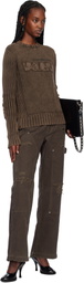 VAQUERA Brown Rib Knit Sweater