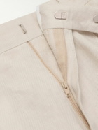 Lardini - Aramis Straight-Leg Pleated Linen-Twill Bermuda Shorts - Neutrals
