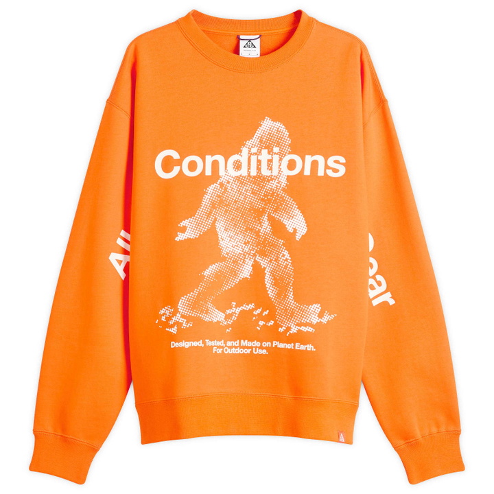 Photo: Nike Men's ACG Tuff Graphic Sweatshirt in Safety Orange