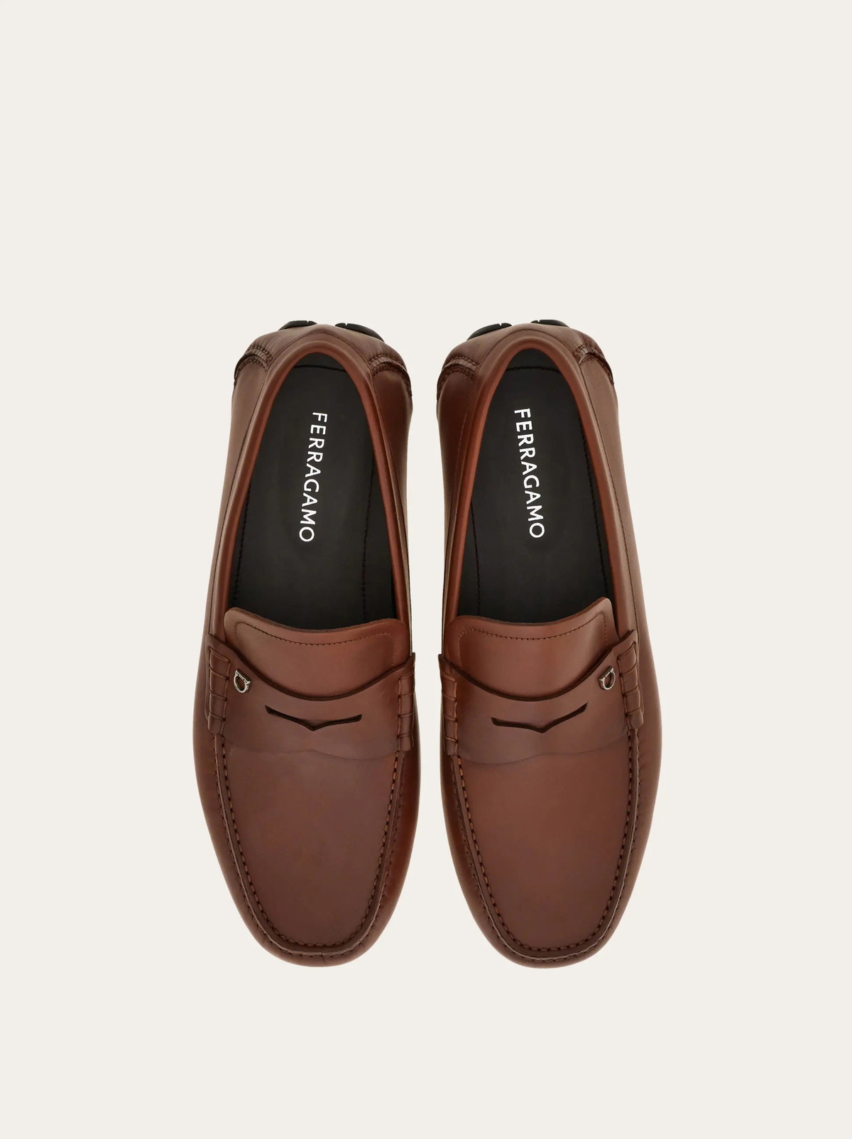 Ferragamo Mens Penny driver in Brown