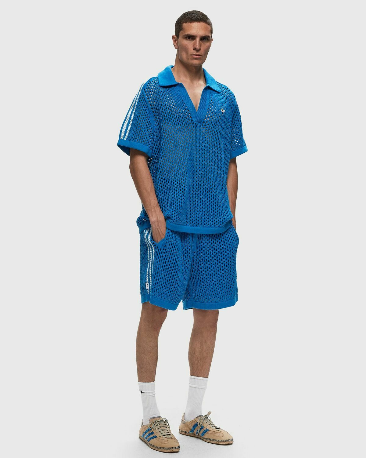 Im4207 Adidas X Clot C Shorts Blue Casual Shorts adidas