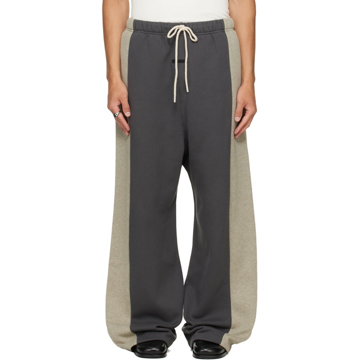 Photo: Fear of God ESSENTIALS Gray Paneled Lounge Sweatpants