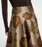 La DoubleJ Milano printed jacquard midi skirt