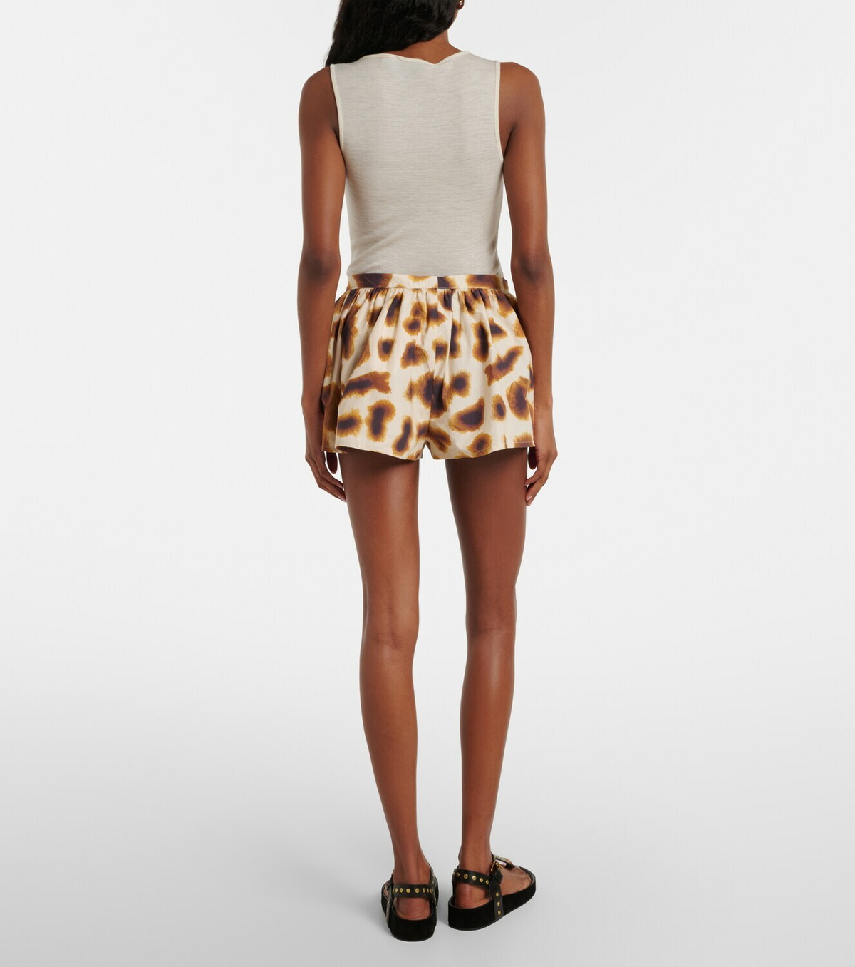 Christopher Esber Printed cotton shorts