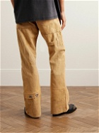 Gallery Dept. - Straight-Leg Embellished Printed Cotton-Canvas Cargo Trousers - Brown