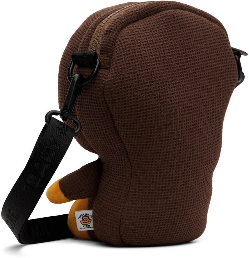 BAPE Kids Brown Plush Cross Bag A Bathing Ape