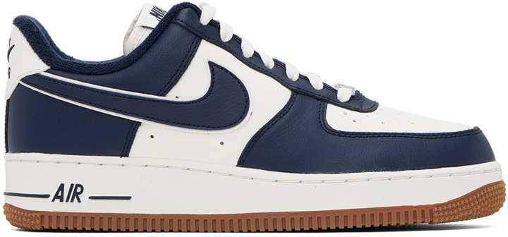 Photo: Nike Off-White & Navy Air Force 1 '07 Sneakers