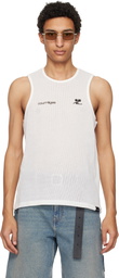 Courrèges White Printed Mesh Tank Top