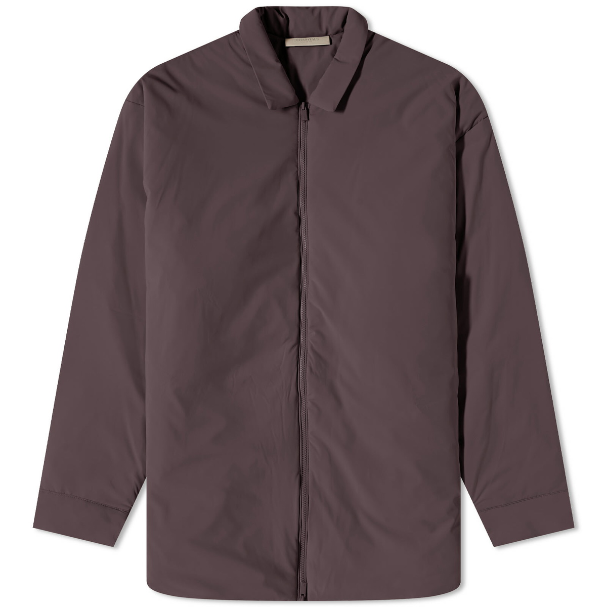 Fear of God ESSENTIALS Men's Nylon Filled Shirt Jacket in Plum Fear Of ...