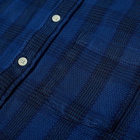 Corridor Indigo Waffle Plaid Shirt