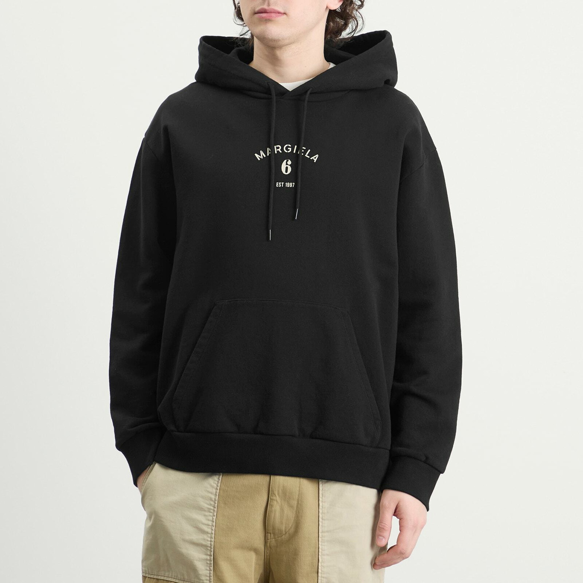 MM6 Maison Margiela Men's Margiela 6 Printed Hoodie in Black