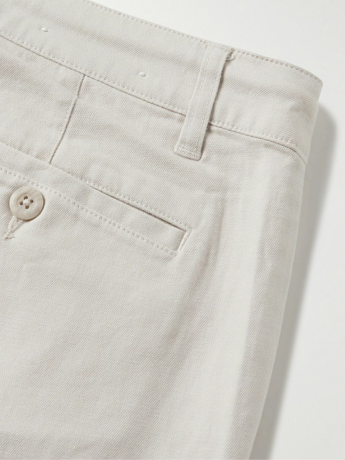 Onia - Traveller Tapered Cotton-Blend Trousers - Neutrals