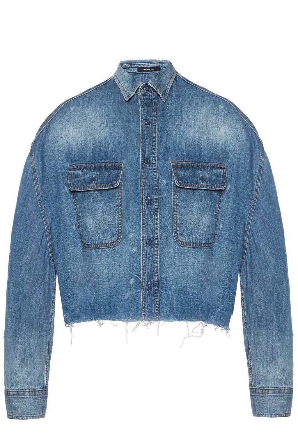 R13 Blue Sleeveless Chore Denim Jacket R13