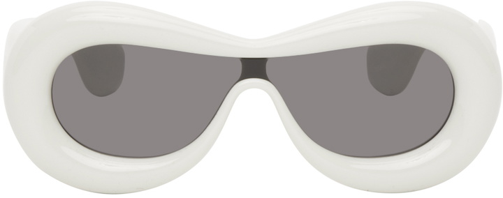 Photo: Loewe White Inflated Mask Sunglasses