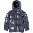 Moncler Men's Baise Nylon Padded Jacket in Navy