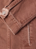 Séfr - Benicio Distressed Denim Jacket - Red