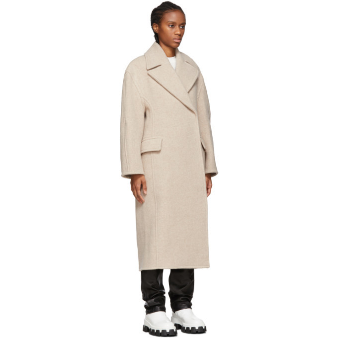 Acne Studios Beige Boiled Wool Olaila Coat Acne Studios