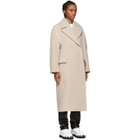 Acne Studios Beige Boiled Wool Olaila Coat