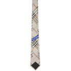 Burberry Beige Check Silk Tie