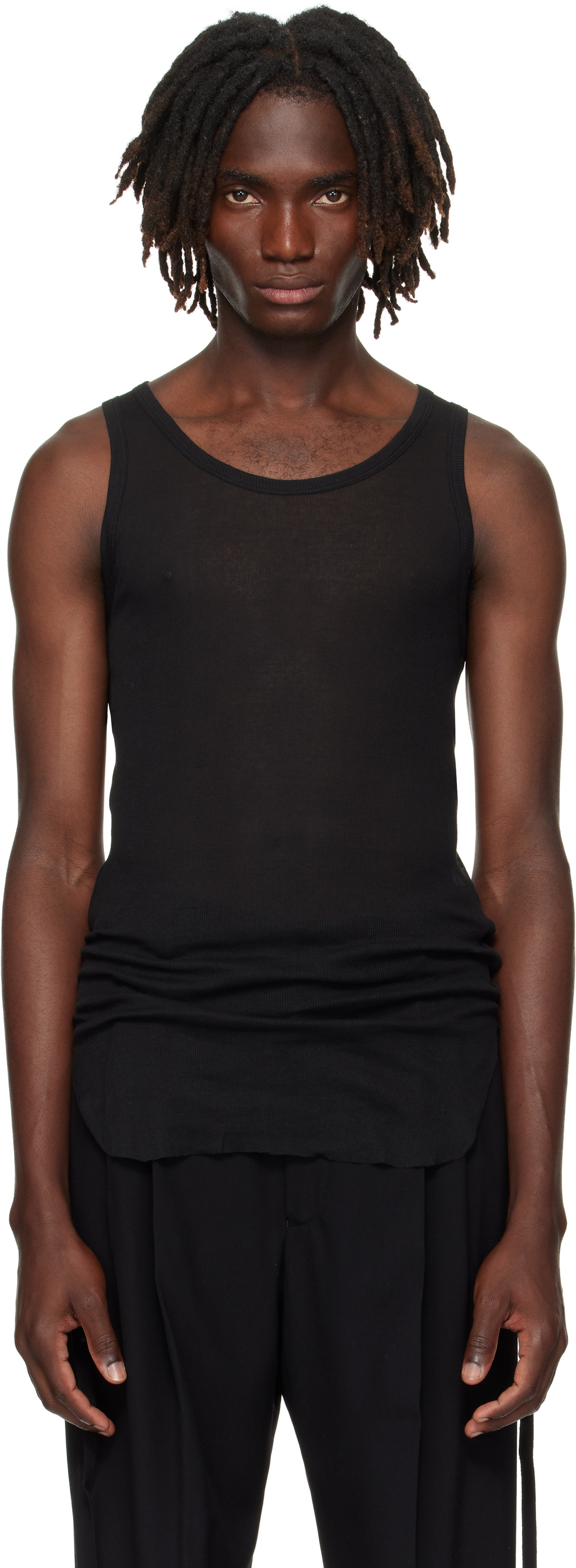 Ann Demeulemeester Black Ysewijn 'Eternal Roses' Tank Top Ann