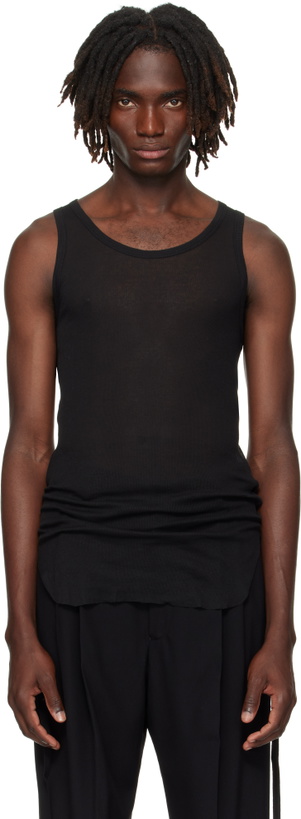 Photo: Ann Demeulemeester Black Boris Ruched Tank Top