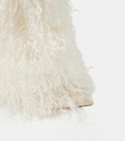 Paris Texas Shearling over-the-knee boots