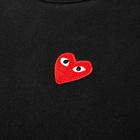 Comme des Garçons Play Men's Long Sleeve Basic Logo T-Shirt in Black/Red