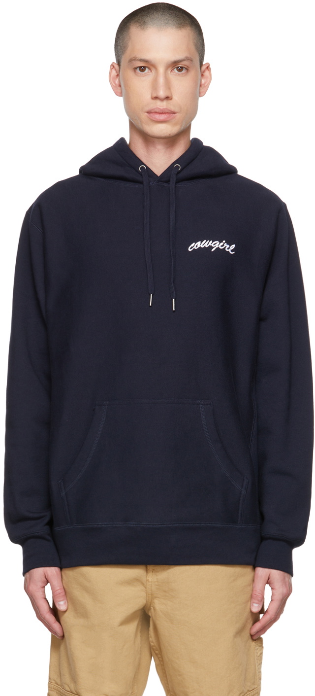 Cowgirl Blue Co Navy Script Hoodie