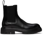 Ferragamo Black Embossed Chelsea Boots