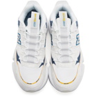New Balance White and Navy Jaden Smith Edition Vision Racer Sneakers